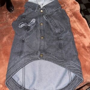 Stylish Gray Dog Jacket w/hoodie